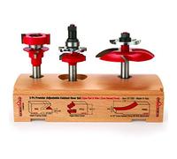 Freud 97-258: 3 Piece Premier Adjustable Cabinet Bit Set, ogee & cove with backcutter profile