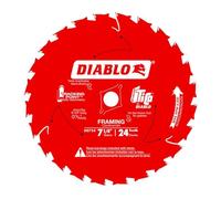 Freud D0724X Diablo 7-1/4-Inch 24 Tooth ATB Carbide Framing Saw Blade with 5/8-Inch and Diamond Knockout Arbor
