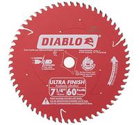 Freud D0760A Diablo 7-1/4" x 60-Tooth Ultra Fine Finishing Circular Saw Blade with 5/8" Arbor and Diamond Knockout Single Blade