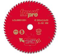 Freud LCL6M TCT Thin Kerf Cordless Circular Saw Blade 260mm 60T 30mm