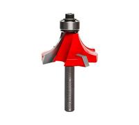 Freud Quadra-Cut Radius Rounding Over Bit with Perma-Shield Coating for Flawless Finish - 4 Cutters, 1/4" Shank Dia., 1/2" Radius, 2-1/2" Length - 34-116