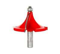 Freud Quadra-Cut Radius Rounding Over Router Bit with Perma-Shield Coating for Maximum Durability - Ideal for Moldings & Beading, 1-1/4" Radius, 1/2" Shank, 4 Cutters - 34-136