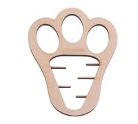 Frewurwer 1 PCS Log Wood Wooden Holiday Banners for Fireplace Staircase Decorations Easter Bunny Footprint Wood Easter Morning Bunny Feet Flour