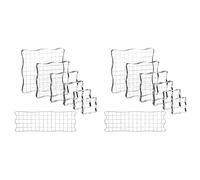 Frewurwer 14 Pieces Clear Stamp Blocks, Acrylic Stamping Blocks Tools Set with Grid for Scrapbooking Crafts, Cards, Schedule Book
