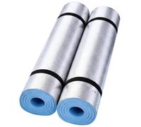 Frewurwer 2 Pack EVA Foam Camping & Yoga Mat 6mm Insulated Waterproof Roll Up Exercise Mats Foil Backing