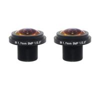Frewurwer 2X 5MP Fisheye Panoramic Lens 1.7mm F1:2.0 1/2.5 Security Surveillance Camera Lens 185° Wide Angle Lens