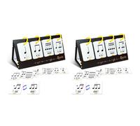 Frewurwer 2X Music Rhythm Flash Cards Note Training Cards Helps Improve Rhythm Skills and Sight-Reading Abilities for Piano Violin