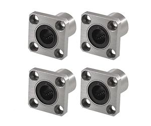 Frewurwer 4X Bushings Square Flanged Long Linear Bearing 12mm x 21mm x 30mm