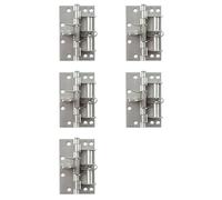 Frewurwer 5X Automatic Door Closer Hinges for Cabinet Wardrobe Multi-Function Detachable Spring Hinges Silver