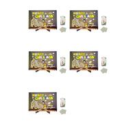 Frewurwer 5X LED Note Board with Colors, 2025 Glowing LED Drawing Board for Kids, LED Not Board with Stand and 7 Color Markers L