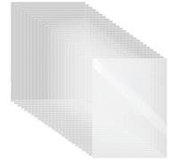 Frewurwer 60pcs Plastic Clear File Folders L Shape Copy Security Project Folders Paper Sleeve Folders for A4 / Letter Size Paper