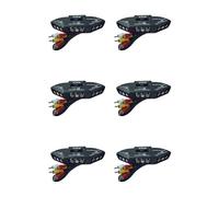 Frewurwer 6X 3-Way Audio Video AV Switch Box Splitter Switch W/Cable for TV X-Box DVD Player Devices Switch
