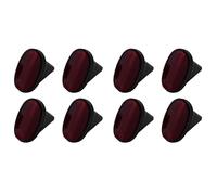 Frewurwer 8 Pcs Bicycle Rear Tail Reflector Mudguard Oval Warnning Red Black