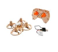 Frewurwer Educational Physics RC Quadcopter DIY Wooden Kit Remote Controlled Model Drone Hand-Built Engineering Project
