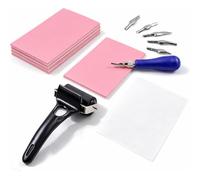 Frewurwer for Printmaking Art Linocut Kit-Rubber Stamp Carving Printing Kit with Linoleum Blocks for Beginners and Artists Afor