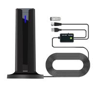 Frewurwer For Smart TV Compatible 6000 Miles 25DBI Digital Antenna Indoor -Stick Base, Reception 4k 1080p Resolution, 360° Rotation Long Range Signal Receiver for Local Channels