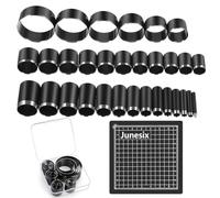 Frewurwer Leather Circle Cutter Tool Set- 31-Piece High Carbon Steel Round Punch Kit, 1 to 55mm for DIY Crafts