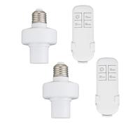 Frewurwer Light Socket Remote Control, Wireless Light Switch Kit with Timer, E26 E27 Bulb Lamp Holder- Ideal for Garage for Attic Stairwell