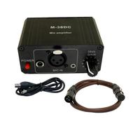 Frewurwer Portable High Gain Microphone Preamp 48V Phantom Power XLR Output Mic Preamplifier for Condenser for Dynamic Microphones C