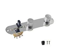 Frewurwer Prewired 3-Way Blade Switch Guitar Control Plate, Copper Shaft Potentiometers Volume Potentiometersvolume Tone Control System Fully Loaded B