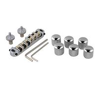 Frewurwer Roller Saddle Bridge with Posts and Spanner & Electric Guitar Volume Knob Potentiometer Chord Cap Volume Knob
