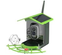Frewurwer Smart Bird Feeder Camera with AI Species Identifier Solar Powered, 2.5K HD Video Motion Alerts - Outdoor Garden