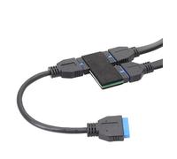 Frewurwer USB 3.0 1 to 2 HUB with Chip and Modular Cable Design 19Pin USB3.0 Data Extension Cable USB 19Pin HUB Motherboard