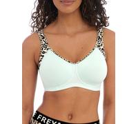 Freya Active Sonic Moulded J-Hook Sports Bra Pure Leopard Aqua White 30DD
