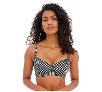 Freya Women's Check in Underwire Sweetheart Bikini Top, Monochrome, 34DD