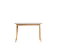 Freya Desk Solid Oak Lacquered/Beige Gray Linoleum 4175 Forbo