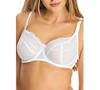Freya Fancies Balcony Bra - Underwired, Non-Padded Lace, K Cup - White 34K US