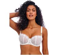 Freya Women's Fascinate Underwire Unlined Balconette Bra, White, 38FF US