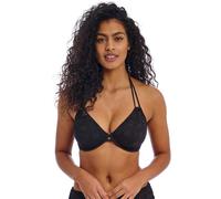 Freya female Nomad Nights Wired Plunge Bikini Top - 34FF - Black, White,Black,Blue