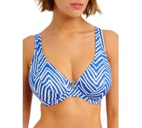 Freya Women's Fiji Falls High Apex Bikini Top in Blue | Size: 34J Freya Blue 34J