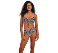 Freya Fiji Falls Underwired Bralette Bikini Top - Black/white, Black, Size 30D, Women Black