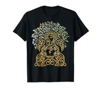 Freya Goddess Freyja Viking Norse Yggdrasil Tree Celtic Gold T-Shirt