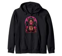 Freya Gothic Baddie Bubblegum Norse Mythology Goddess Zip Hoodie