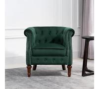 Freya Green Velvet Fabric Accent Chair