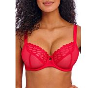 Freya Loveland Bra Plunge Sheer Embroidered Underwired Bras Mesh Lingerie