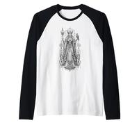 Freya Norse Goddess Falcon Cats Rune Mythology Artwork Raglan Baseball Tee