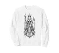 Freya Norse Goddess Falcon Cats Rune Mythology Artwork Sweatshirt