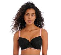 Freya Women's Offbeat Underwire Padded Half Cup, Black, 34E