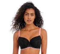 Freya Offbeat Underwired Padded Half Cup Bra Black Black 36D