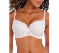 Freya Women's Offbeat Underwire Padded Half Cup Bra, Opaque White, 34D