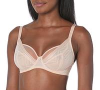 Freya Plunge Bra Tailored High Apex — Underwired, Semi-Sheer, Supportive — Red 30G