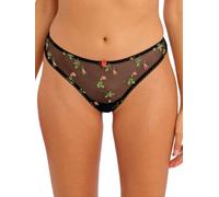 Freya Women's Rose Blossom Brazilian Bikini Style Underwear, Black, L