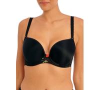Freya Women's Rose Blossom Molded Underwire Plunge T-Shirt Bra, Opaque, Black, 38D