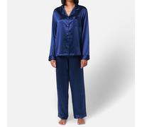 Freya Silk Pyjamas - Midnight Blue - L