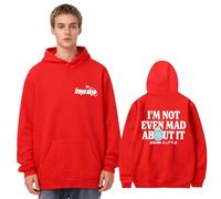 Freya Skye Merch Not Even Mad about It Hooded Drawstring Pocket Sweatshirt Men/women Fashion Pullover (red,XXS)