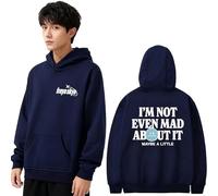 Freya Skye Merch Not Even Mad about It Hooded Drawstring Pocket Sweatshirt Men/women Fashion Pullover (navy,S)